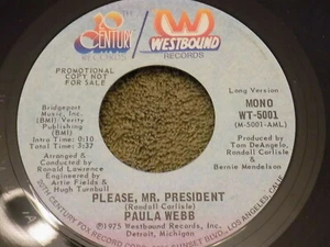 PAULA WEBB Please Mr. President 7" promo - Picture 1 of 1