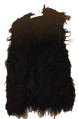 Girls Black Fur Lined Waistcoat with belt By NEW LOOK 915 Generation - Image 1 of 2