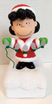 2015 Hallmark Peanuts Gang LUCY Christmas light show wireless band plays music - Image 1 of 4