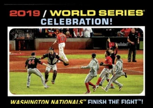2020 Topps Heritage #334 Nationals Celebrate! WS Washington Nationals - Picture 1 of 2