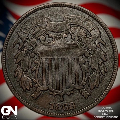 1868 2 Cent Piece  Q2129 Cover