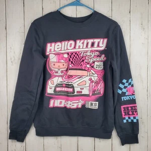 Sanrio Bioworld Hello Kitty Tokyo Speed Pullover Sweatshirt In Small Black Pink - Picture 1 of 8