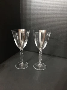 2 - 7 3/4” Cristal D’Arques-Durand water Goblet - Picture 1 of 5