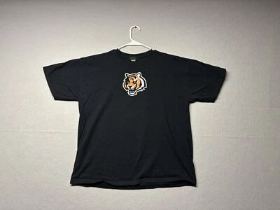 Cincinnati Bengals Shirt Mens Large Black Orange Cotton NFL Reebok Carson Palmer - Image 1 of 4
