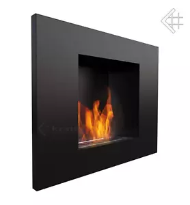 Bio Ethanol Kamin QUAT schwarz Wandkamin Deko Bioethanol Design Wand Kamin - Bild 1 von 2