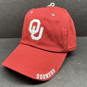 OKLAHOMA SOONERS TEAM COLOR ADULT EMBROIDERED CAP HAT OSFM FREE SHIPPING - Picture 1 of 3