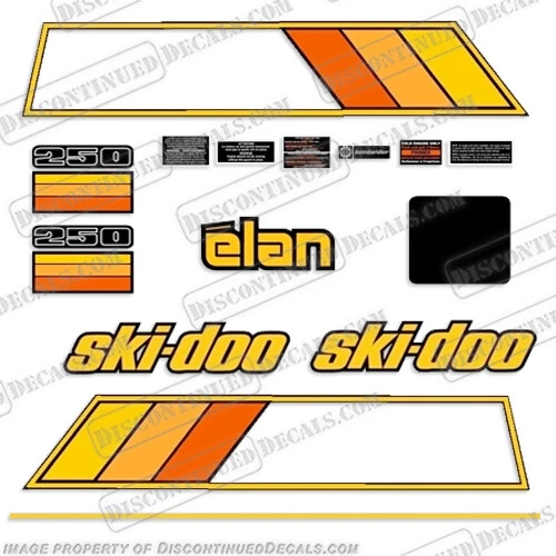 Fits Ski-Doo Elan 250 DL Snowmobile Decal Kit - Image 1 of 1