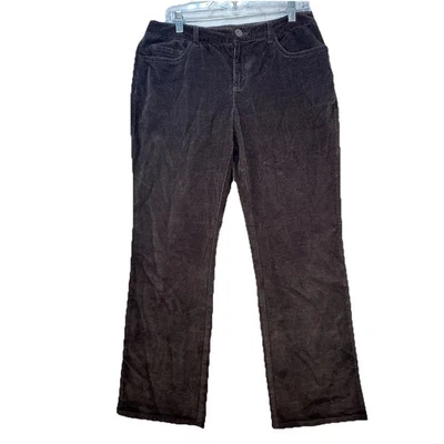 全新 Talbots 灯芯绒裤子女式 10 码娇小 10P 巧克力棕色靴型 — 第 1/4 张图片