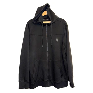 Chaqueta con capucha Spyder Active cremallera completa para hombre talla XL negra ProWEB elástica - Imagen 1 de 9