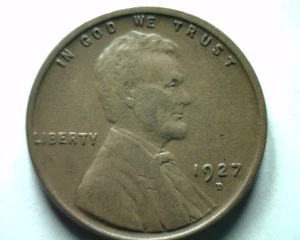 CENTAVO LINCOLN 1927-D MUY FINO/EXTRA FINO+ EN MUY BUEN ESTADO/EXCELENTE+ BONITO ORIGINAL EN MUY BUEN ESTADO/EF+ - Imagen 1 de 2