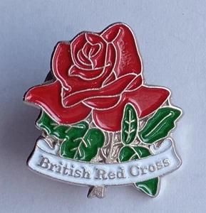 Insignia prendedor solapa esmalte rosa roja de la Cruz Roja Británica. PB1-159 - Imagen 1 de 2