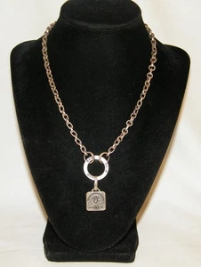 COLLAR ESPERANZA DISEÑADOR DIJES CARIDAD PLATA ESTERLINA 925 PESADO VINTAGE 45g - Imagen 1 de 13