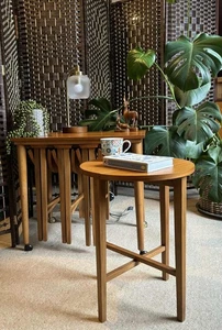 Paul Hundevad Danish Mid Century Teak Nest of 5 Tables Vintage Scandinavian - Picture 1 of 7