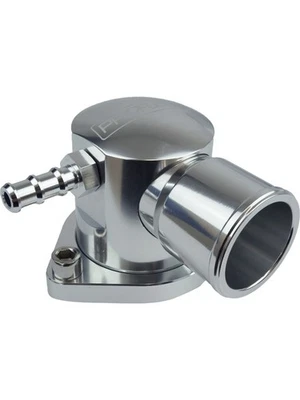 Proflow Water Neck, Billet Aluminium, Silver Anodised, 90 Degree, (PFETH-809S) - Image 1 of 4