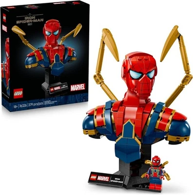 LEGO Marvel Iron Spider-Man Bust Collectible - Building Kit 76326 - Image 1 of 3