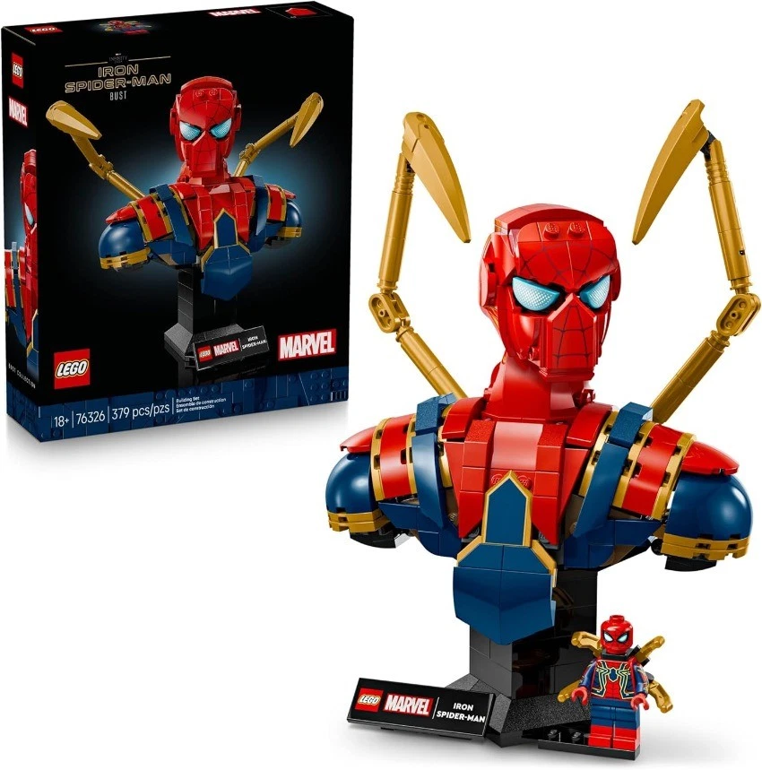LEGO Marvel Iron Spider-Man Busto Coleccionable - Kit de Construcción 76326 Foto 1 de 3