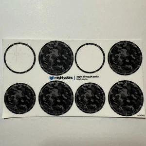 2 Pack MightySkins Stickers For Apple AirTag Tracker - Black Camo - Photo 1 sur 1