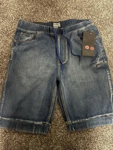 NOBEL Men’s Denim Jean Shorts Size 32 – NWT – Casual Blue Drawstring Waist - Picture 1 of 5