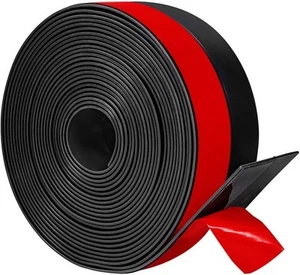 TORRAMI Silicone Door Sweep draft Stopper 3 inch width 20 Feet Length, Black - Picture 1 of 6