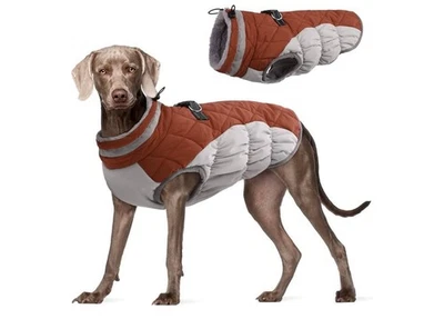 Warm Winter Dog Jacket with Built-in Harness, Waterproof Windproof Reflective(L) - Image 1 of 4