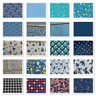 Fabric remnants fabrics patchwork fabrics blue 100% cotton leftovers 25x25 cm selection