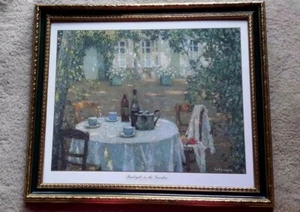 Sunlight In The Garden By Henri Le Sidaner Fine Art Print Framed Picture Glass - Picture 1 of 12