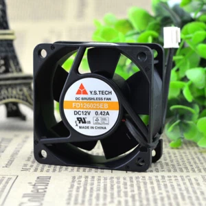 Y.S.TECH FD126025EB 6025 6cm 12V 0.42A 6800RPM 40.1CFM 2-pin double ball DC fan - Picture 1 of 5