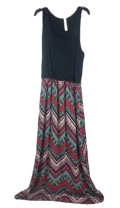 Pre Owned Bobbie Brooks Dress Size M Tank Top Style Chevron Long Skirt   Y - Picture 1 of 12