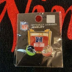 49ERS VS SEATTLE SEAHAWKS GAMEDAY PIN PLAYOFF WILD CARD 01 14 2023 LEVI STADIUM - Picture 1 of 1