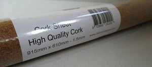 2k Cork JCS116L - GANGA Lote a Granel 4 x 1/16" (1,5 mm) 2' x 3' Rollo de Hoja de Corcho T48 - Imagen 1 de 11