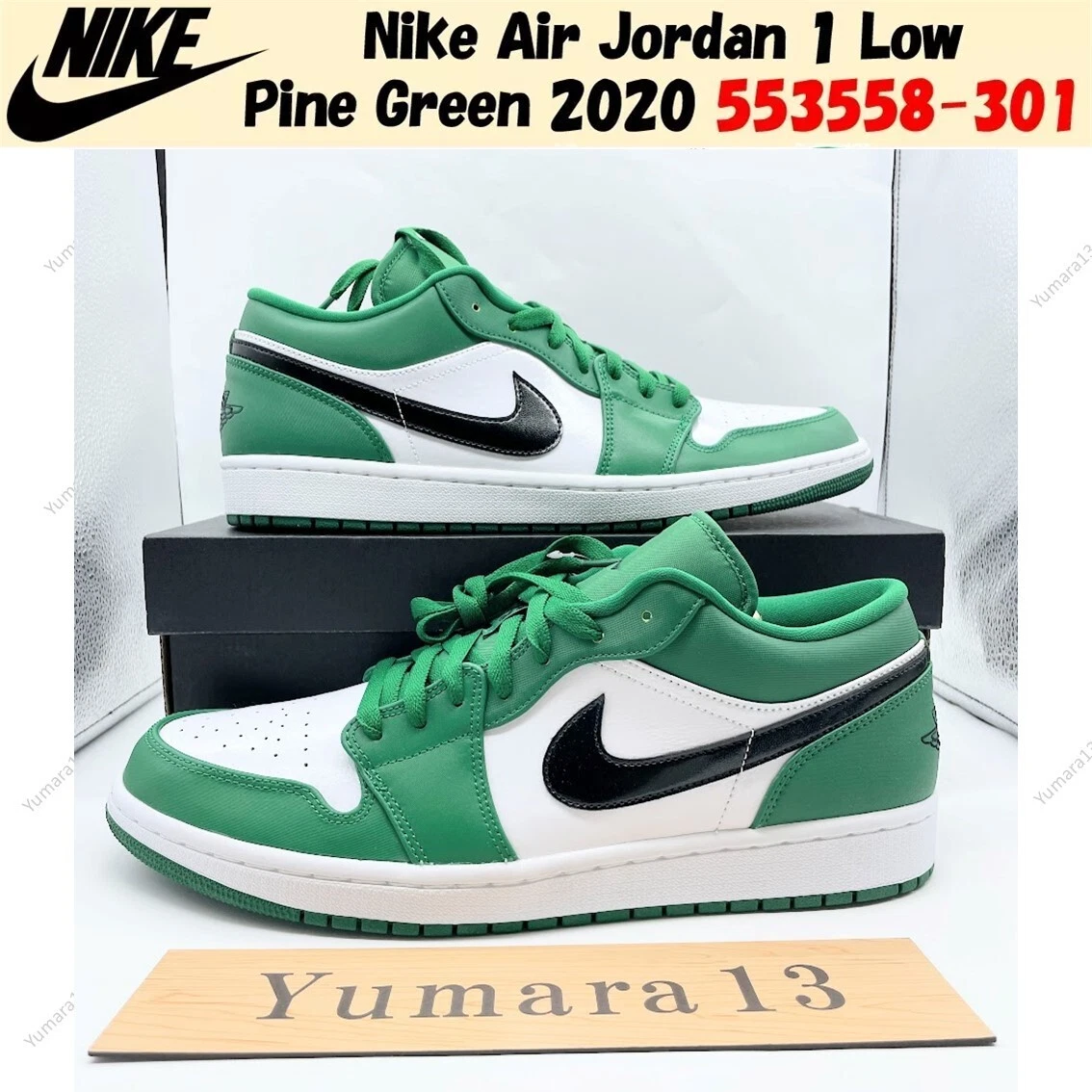 未使用 NIKE AIR JORDAN 1 LOW PINE GREEN Buy Air Jordan 1 Low 'Pine Green' - 553558 301 | GOAT