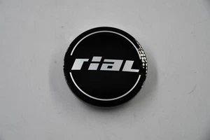Rial Gloss Black w/Sivler Logo Wheel Center Cap Hub Cap N60/RIAL 2.375" Snap In - Picture 1 of 3