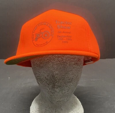 Cole Camp Steam & Antique Tractor Show Blaze Orange Cap 1999 OSFM - Image 1 of 4