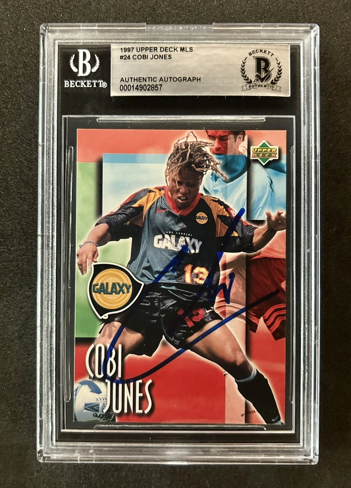 1997 Upper Deck MLS #24 Cobi Jones RC BAS Authentic Signed Auto LA Galaxy UCLA