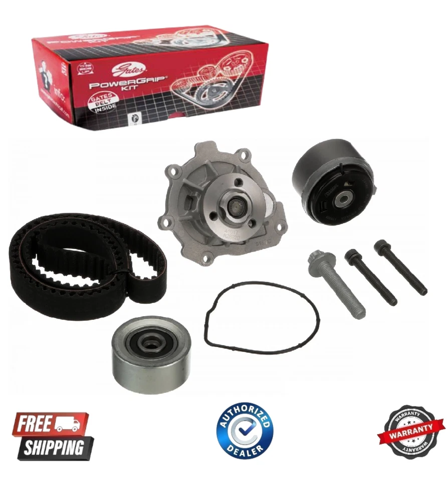 Engine Timing Belt Kit with Water Pump Gates TCKWP338 For Chevrolet Pontiac - Image 1 of 1