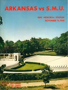 1968 Arkansas vs SMU Football Program - Bild 1 von 1