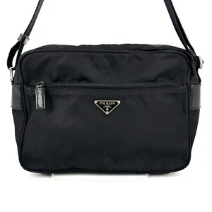 PRADA Shoulder Camera Bag Nylon Tessuto Black Authentic F05-0163 - Picture 1 of 24