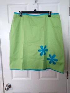 Gonna donna al ginocchio City Silk taglia 24W blu lime/cielo nuova (rt002k) - Foto 1 di 9