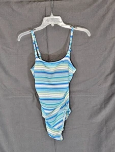 Traje de baño de una pieza a rayas multicolor sin marca con copas moldeadas - talla 8 - Imagen 1 de 2