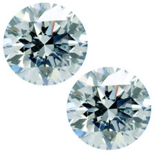 3.52 ct 2pc Vvs1.8mm Ice Blue White Round Loose Moissanite Diamond Earring/Ring