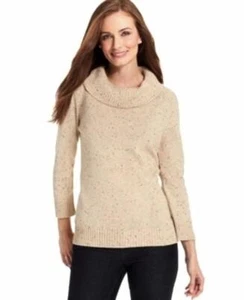 Suéter Charter Club Plus 0X Mujer Beige Capucha Mármol Metálico Pullover Nuevo con Etiquetas $79 - Imagen 1 de 1