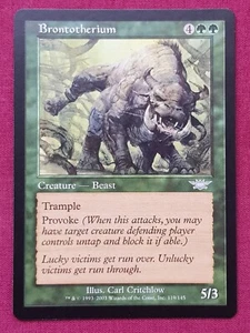 Magic The Gathering LEGIONS BRONTOTHERIUM green card MTG - Picture 1 of 2