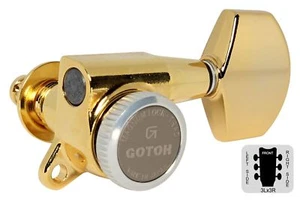 Gotoh SG381-01 MGT Locking Tuners w/ Large Knobs - Gold - 3L x 3R - Picture 1 of 3