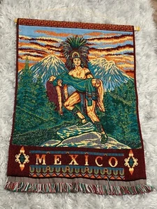 Artilana Mexican Mayan Man Warrior Holding Princess Stitching - Picture 1 of 3