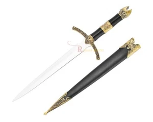 Abridor de dagas de caballero medieval histórico de 14" con vaina - Imagen 1 de 1