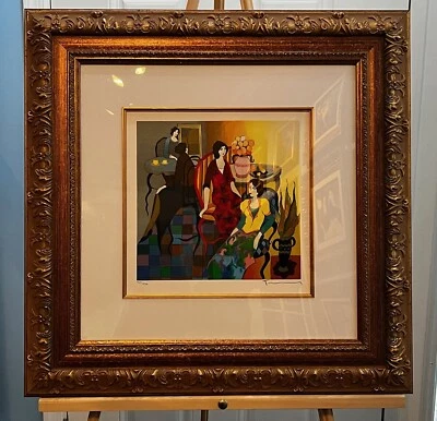 Itzchak Tarkay "Social Club" Beautifully Matted & Framed, Hand-Signed & Numbered - Image 1 of 4