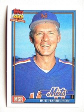 Bud Harrelson #261 Topps 1991 Baseball Card (New York Mets) VG