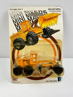 Vntg 1989 Mini Macks MOTOR GRADER Die-Cast Metal 1/64 Index Recreation 29593 NEW - Image 1 of 4