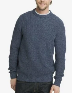 G.h. Bass Pullover Knit Cable Sweater Navy Blue Nights Men's Size Large New  - Picture 1 of 2