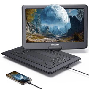 19" Portable DVD Player with 16" Large Screen 16:9 HDMI AV Out MP4 USB Battery - Picture 1 of 13